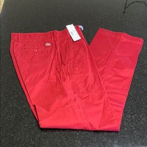 NWT Lacoste Maroon Classic Fit Chinos